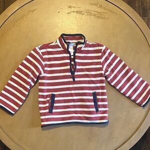 Janie and Jack Red and White Striped Hoodie